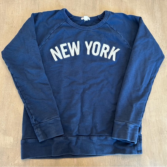 Crewcuts Other - Crewcuts Girls Navy Blue New York Long Sleeve Pullover Crewneck Sweater Size 14